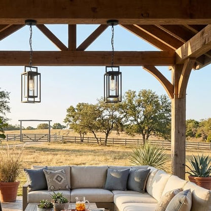 Double Cage Pendant Outdoor Wall Lighting