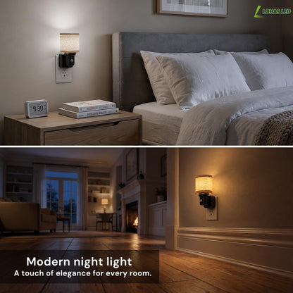 Night Lights Plug into Wall (Cylinder-3CCT / 2 Pack)