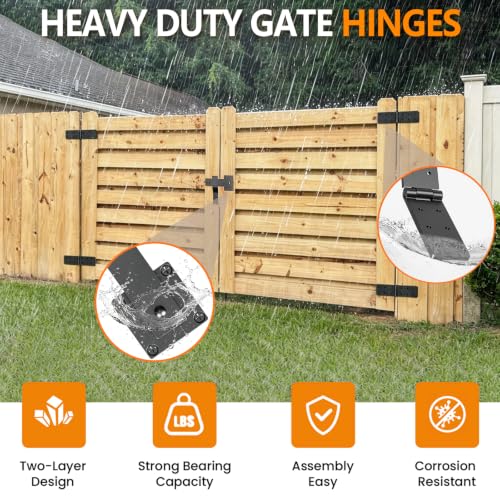 Fence Gate Hinge and Latch Set