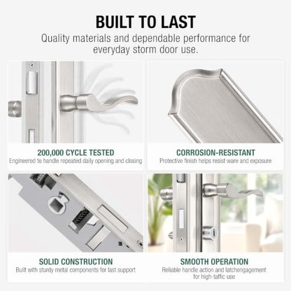 Flat Slot Storm Door Handle Complete Set