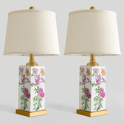 24.5" Vintage Ceramic Table Lamp Single