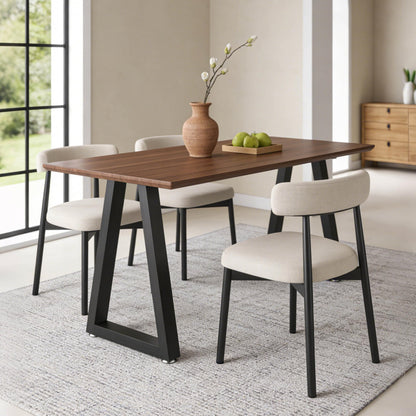 Metal Table Legs 28x17.7 Inch Trapezoid Desk Legs (H28" × W17.7" T)