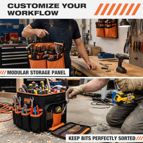 10 Inch Tool Bag Organizer with Detachable Divider