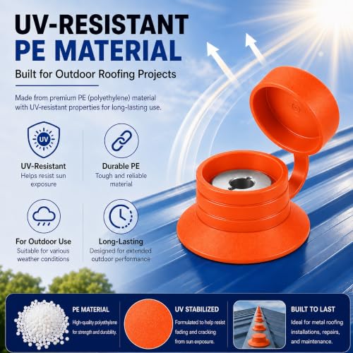Metal Roof Screw Caps (Orange)