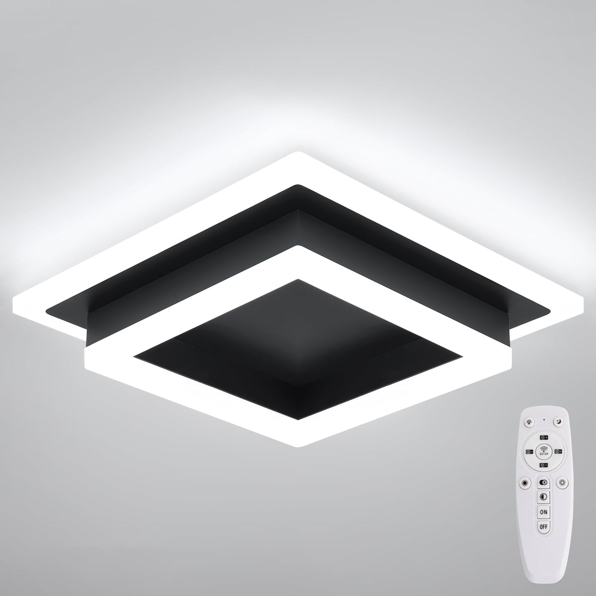 Modern LED Ceiling Light (Black / 10.62 Inches)