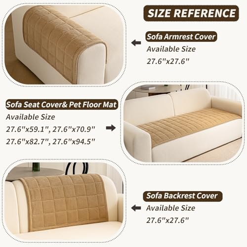 Couch Covers for Dogs (Light Brown / 1PC/27.6"x82.7")