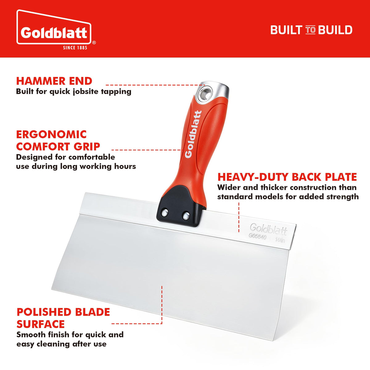 10" Stainless Steel Drywall Taping Knife (10")