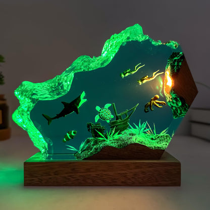 Shark Ocean Resin Lamp (Shark / S)
