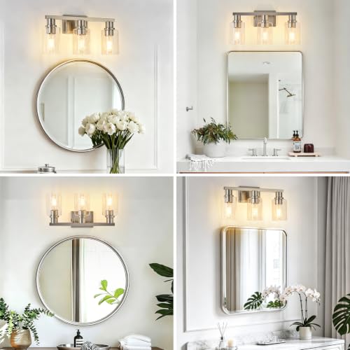 3 Light Bathroom Vanity Light (Brushed Nickel / 3 Lights)