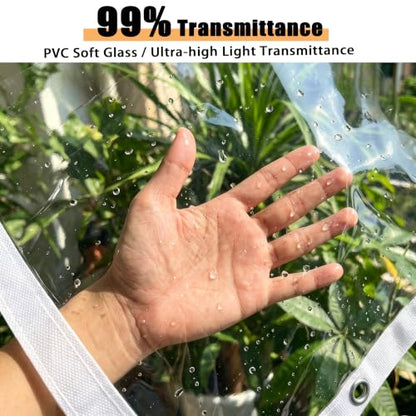 Clear Tarps Heavy Duty Waterproof Vinyl Patio Tarp