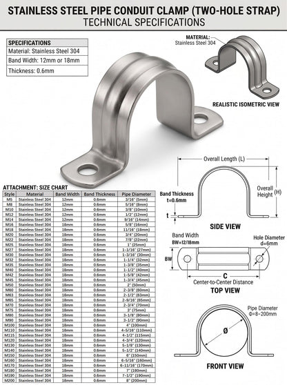 304 Stainless Steel Two (2 Inch)