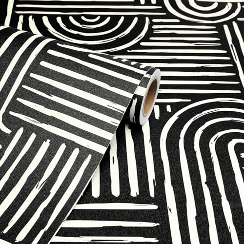 Geometric Peel and Stick Wallpaper Modern Mid Century Geometric Abstract Wall Paper
