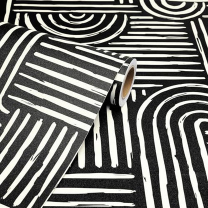 Geometric Peel and Stick Wallpaper Modern Mid Century Geometric Abstract Wall Paper