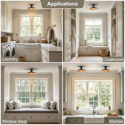 11.8In Modern Semi Flush Mount Light Fixture