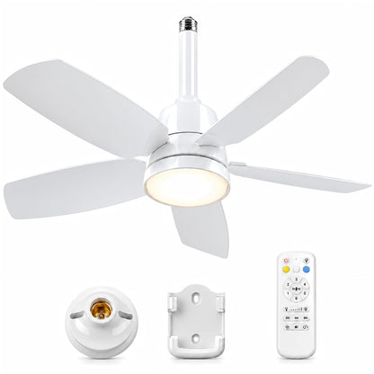 Ceiling Fan with Light (White / 28inch)