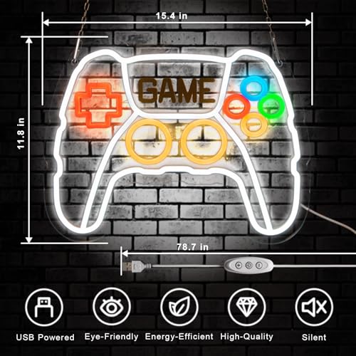 Gamer Neon Sign for Game Room Decor
