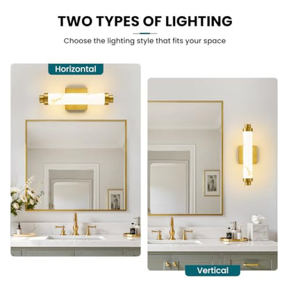 Wall Sconces Set of Two (Resin Gold / 16-Inch-2Pack)
