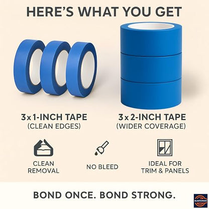 Painters Tape 2” & 1” Variety Pack