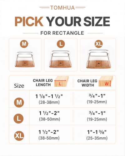28Pcs Chair Leg Floor Protectors Rectangle for Hardwood Floors Silicone Caps Covers Felt Furniture Pads Clear Chair Sliders