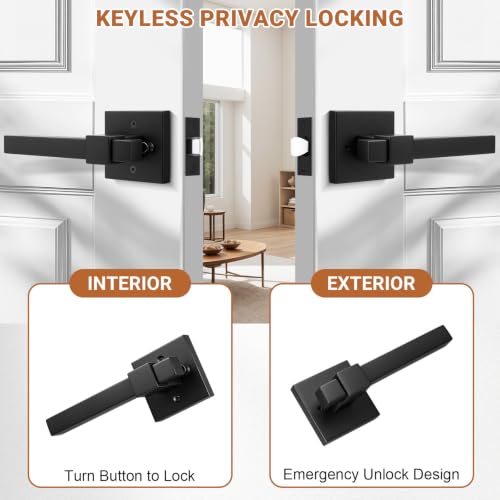 Door Handle Heavy Duty Square Reversible Door Lock
