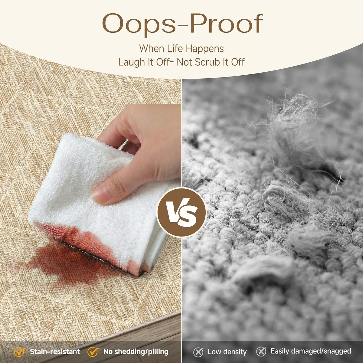 2x3 Area Rugs Beige Washable Entryway Rug (L| Beige / 2' x 3' (Rectangular))
