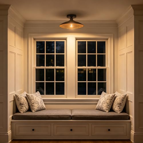 11.8In Modern Semi Flush Mount Light Fixture