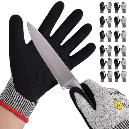 12 pairs ANSI A4 curt resistant gloves