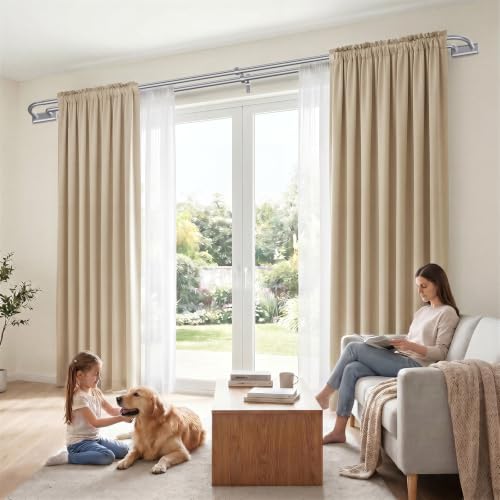 Double Curtain Rod 34 (Silver / 34"-112")
