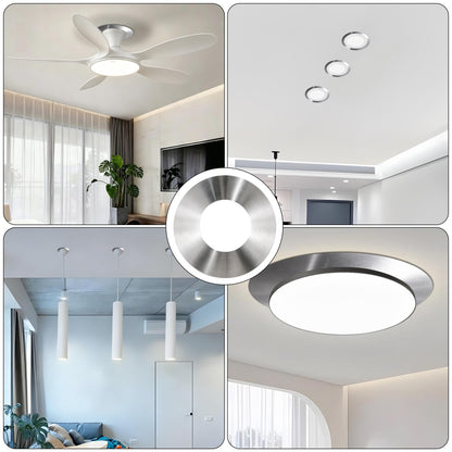 The Can Converter Ceiling Medallion for Recessed Can Light (Brushed Nickel)