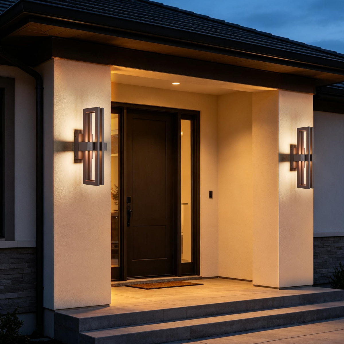 15 Inch Small Porch Light (1Pack Small 15"H Textured Bronze)