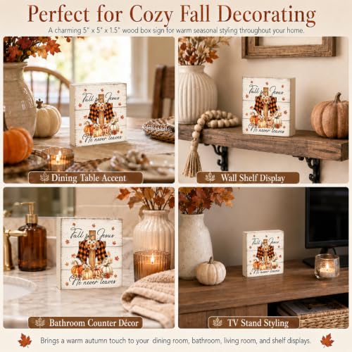 Fall Decorations for Home Wood Sign Fall Decor Shelf Decor