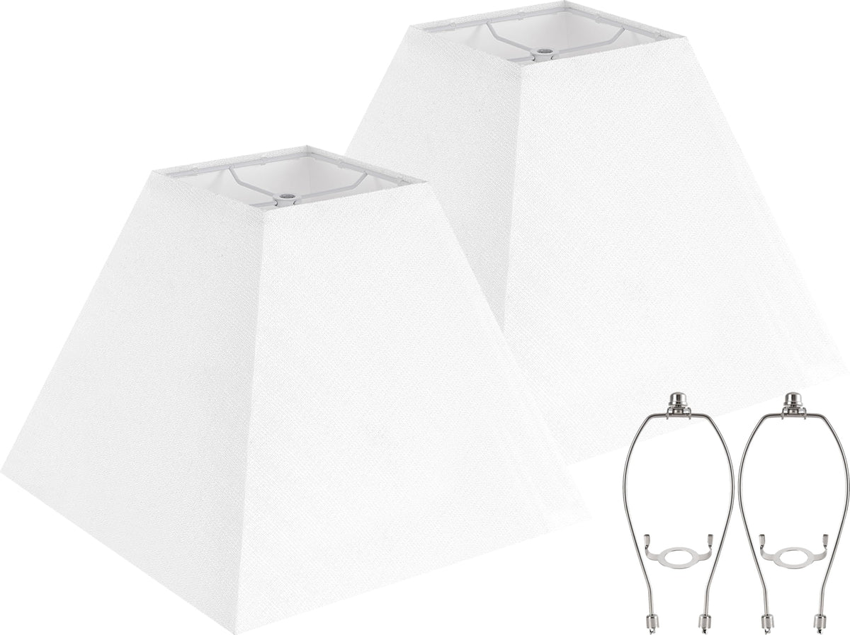 White Lamp Shades Set of 2 6" x 13" x 10" Bell Lampshade (White / 6*13*10in)