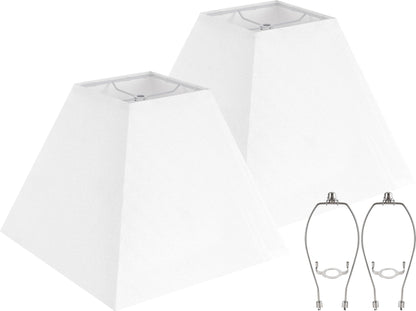 White Lamp Shades Set of 2 6" x 13" x 10" Bell Lampshade (White / 6*13*10in)