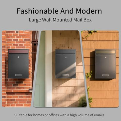 Wall Mounted Locking Mailbox for Outside