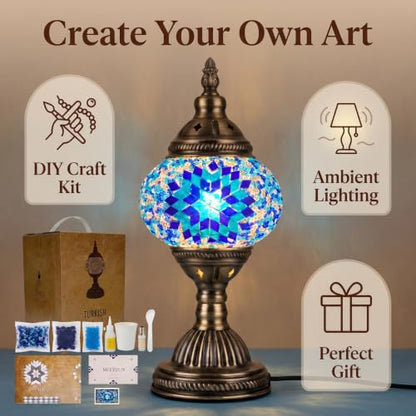 DIY Turkish Mosaic Lamp Kit with Gift Box