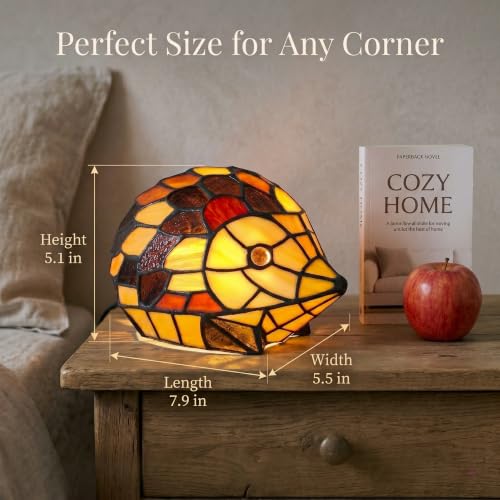 Handmade Tiffany style Lamp Stained Glass Table Lamp Animal Accent Light