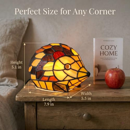 Handmade Tiffany style Lamp Stained Glass Table Lamp Animal Accent Light