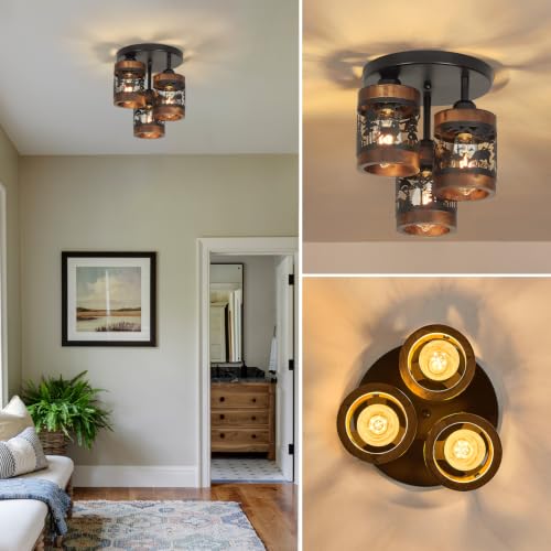 Rustic Semi Flush Mount Ceiling Light
