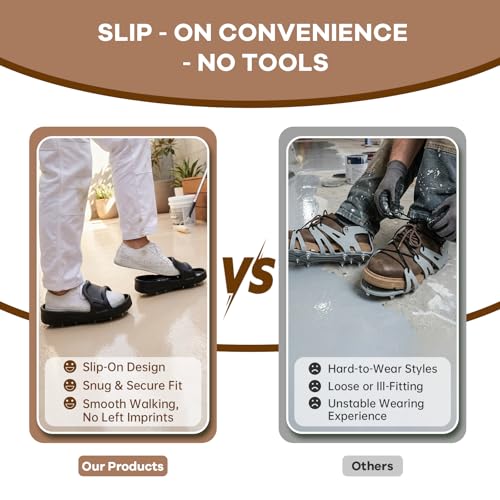 TOIBE Epoxy Floor Spiked Shoes for Epoxy Coating Application Safe Walking on Self Leveling Compounds