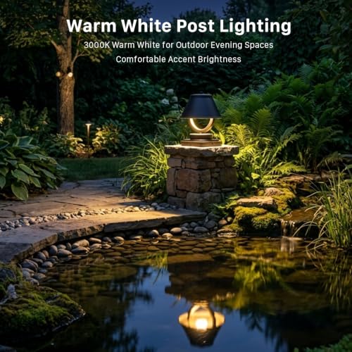 Low Voltage Post Lights 3W LED Outdoor Post Lighting 189 Lumens 3000K Warm White Die