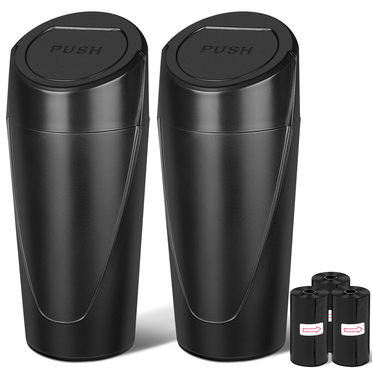 Car Trash Can (Black / Round)