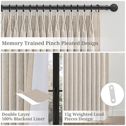 108 Inch Extra Long Blackout Curtains Greyish Brown for Nursery (Greyishbrown / 50"W x 108"L (Pack of 2))