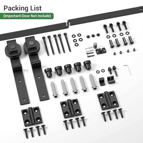 Bifold Sliding Barn Door Hardware Track Kit