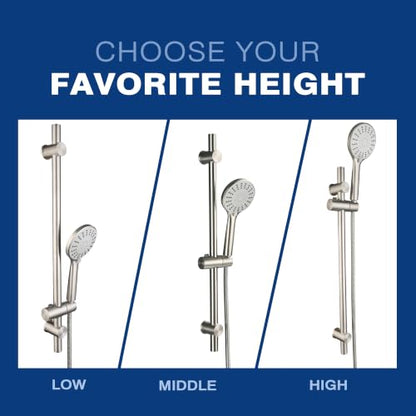 Shower Slide Bar with Adjustable 5