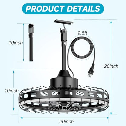 20" IP65 Waterproof Outdoor Ceiling Fan