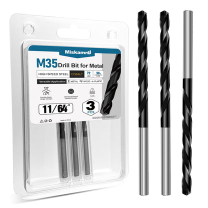 11 64 Inch Cobalt Drill Bit Set (11/64 Inch)