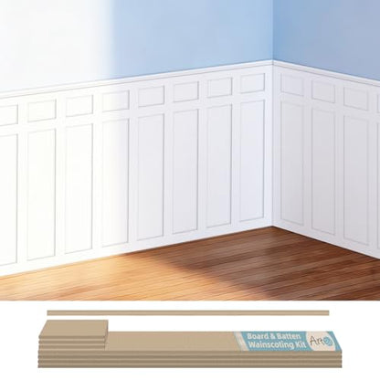 Premade Board and Batten Wainscoting Kit
