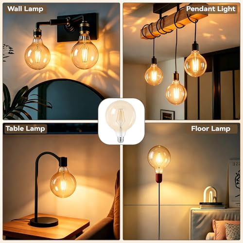 8W G125 Dimmable LED Light Bulb 2700K