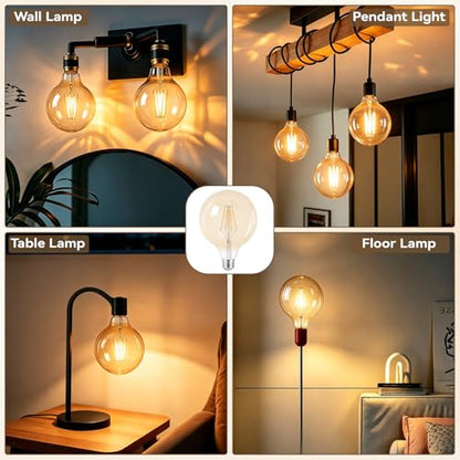 8W G125 Dimmable LED Light Bulb 2700K