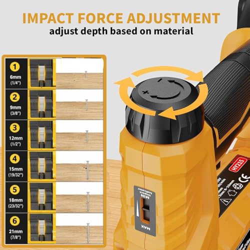 2 in 1 Cordless Brad Nailer Compatible with Dewalt 20V MAX Battery